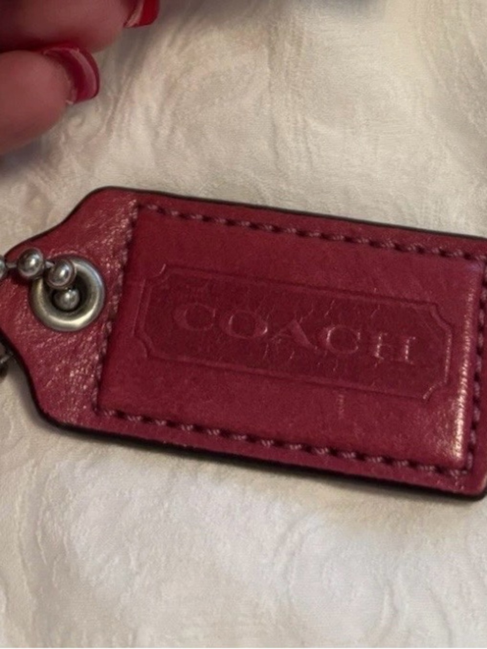 Coach Leather Keychain